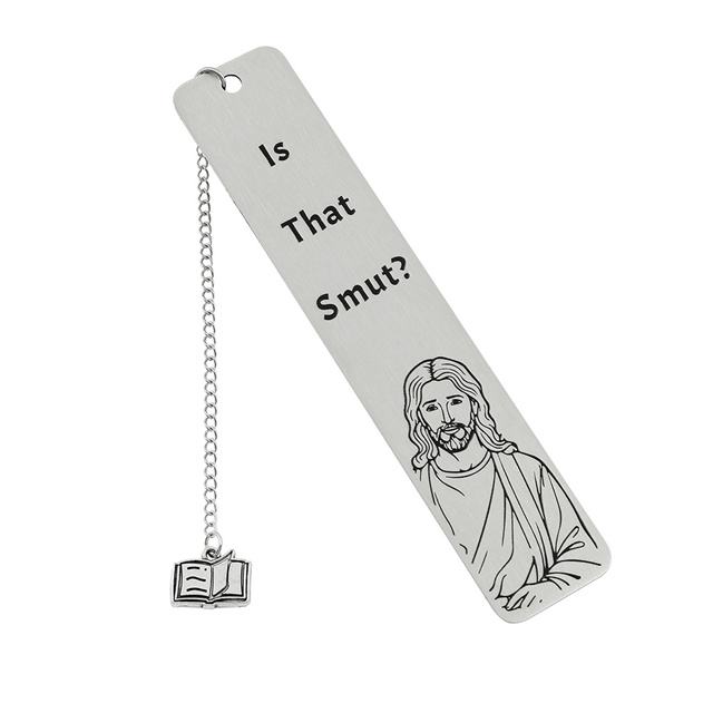 Peeking Jesus - “Is that Smut?” Stainless Steel Bookmark