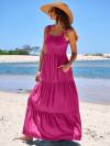 ANRABESS Women Dresses 2024 Summer Sleeveless Maxi Dress Casual Spaghetti Strap Tiered Flowy Beach Long Sun Dress