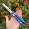 Blunt Blade Stainless Steel Yoru Comb Balisong Butterfly Trainer