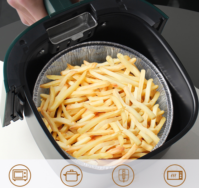 (🎄Christmas Hot Sale🔥🔥)Reusable Aluminum Foil Air Fryer Liners(50pcs/pack)(BUY MORE SAVE MORE)