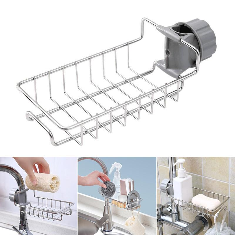 (🔥Last Day Promotion- SAVE 48% OFF)Stainless Steel Faucet Drain Rack(BUY 2 GET 1 FREE NOW)