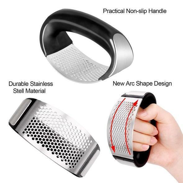 (🎄Christmas Hot Sale- 49% OFF)New Stainless Steel Garlic Press🔥BUY 3 GET 3 FREE