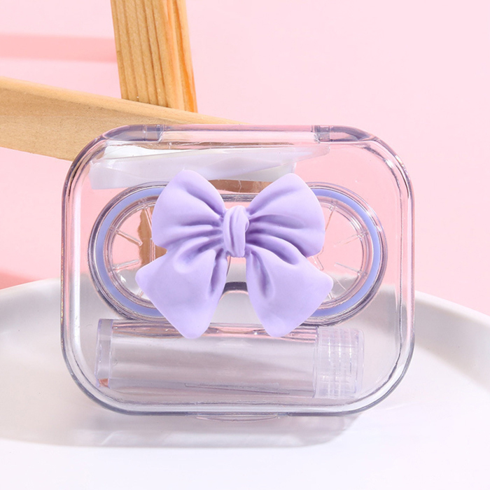 (Mother's Day Sale- 48% OFF) Bow Ribbon Contact Lens Case Set- BUY 4 FREE SHIPPING