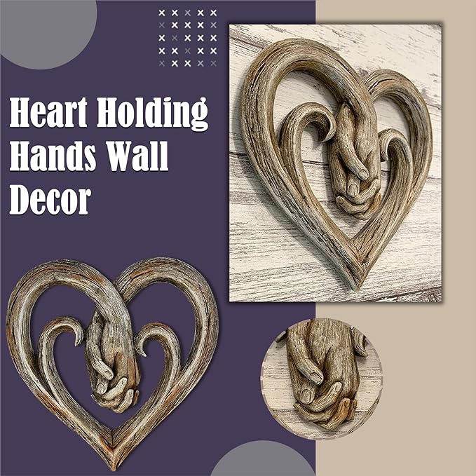 Heart Holding Hands Wall Decor - Forever Love