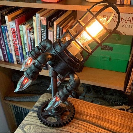 🔥Handmade Steampunk Rocket Lamp