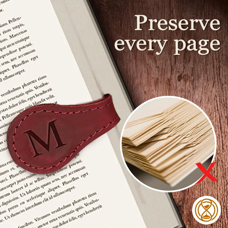 TimelessMark - LAST DAY SALE 70% - Magnetic Leather Bookmark