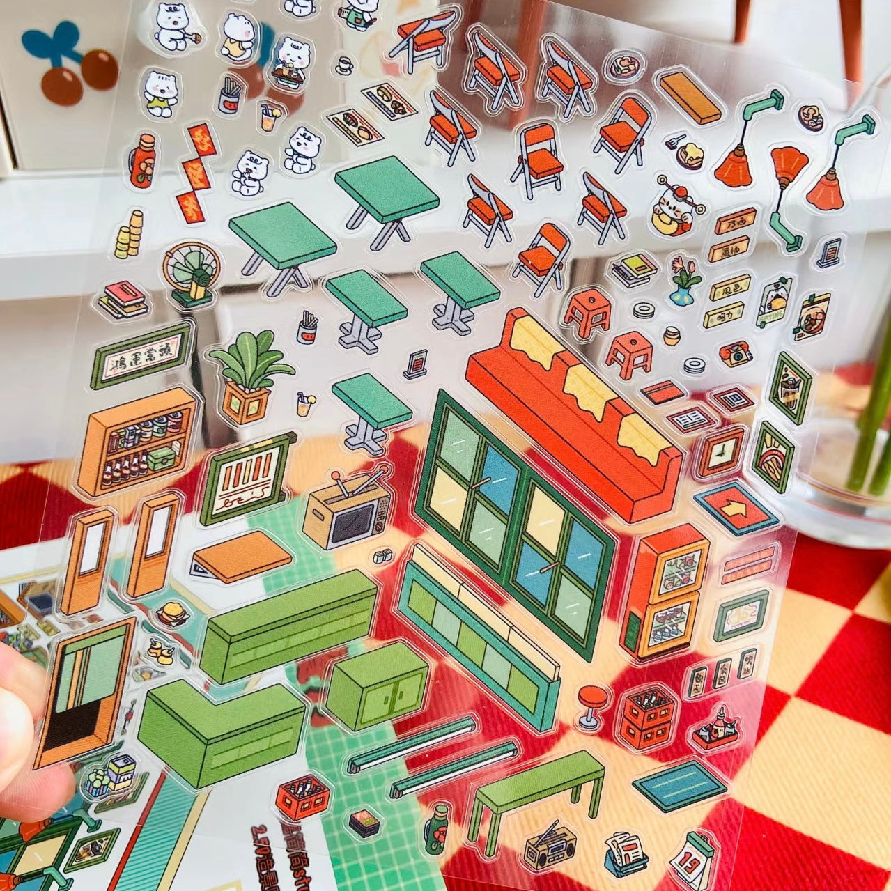 Shop Sticker Scenes! Create DIY Bookstore|Izakaya|Sweet Cake|Burger Shop|Hotpot Restaurant