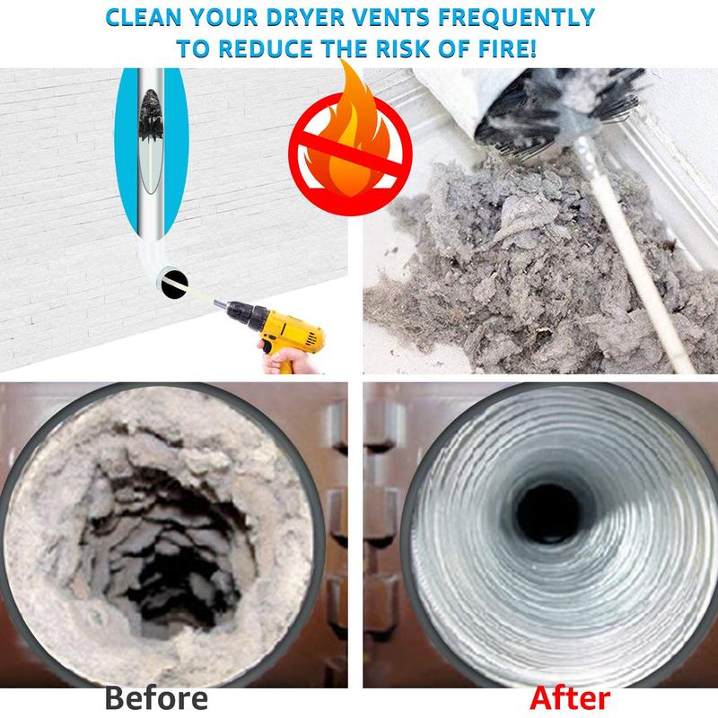 🎁TikTok Last Day Sale - 70% OFF🎉30 Feet Dryer Vent Cleaner Kit