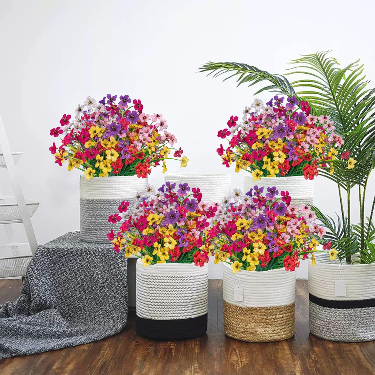 💥Upgraded high-grade material 🌱UV Resistant Lifelike Artificial Flowers