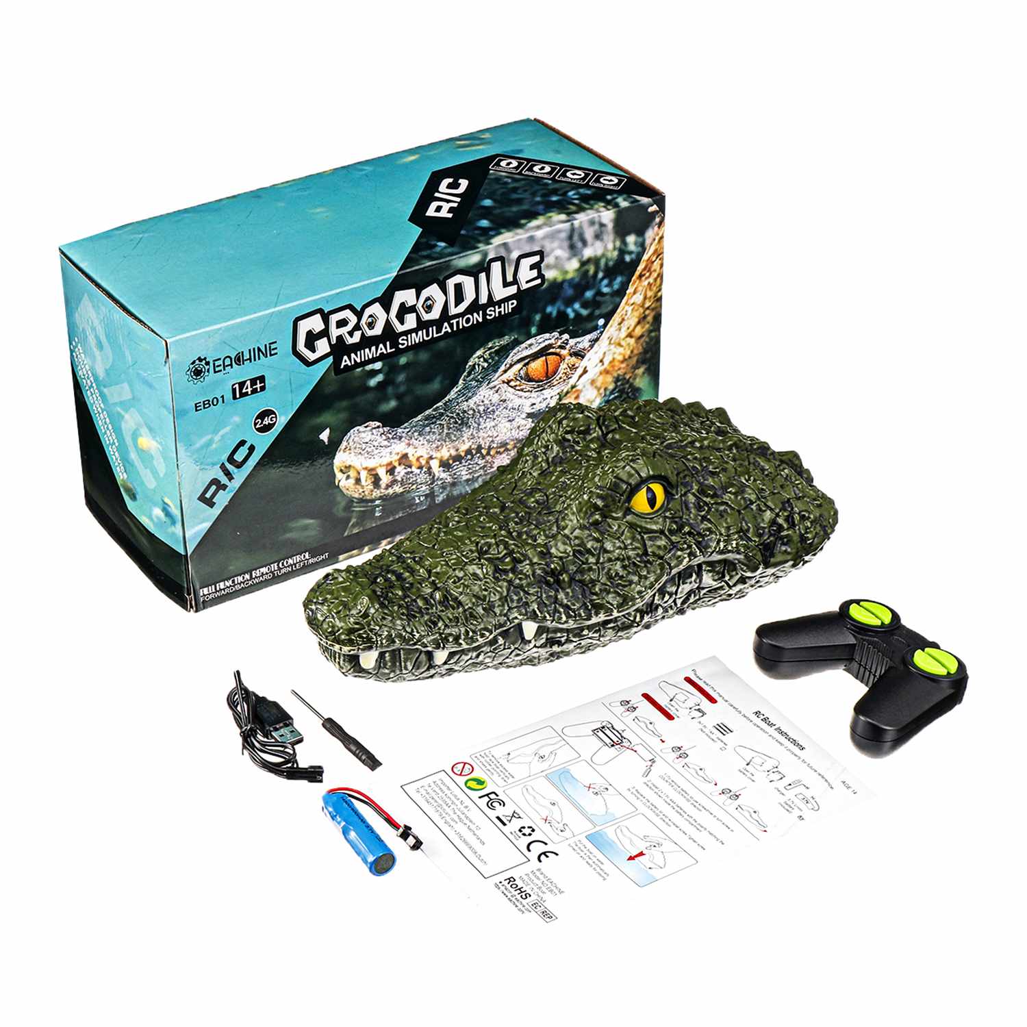 🐊Remote Control Crocodile Head Boat - Best Prank Stuff