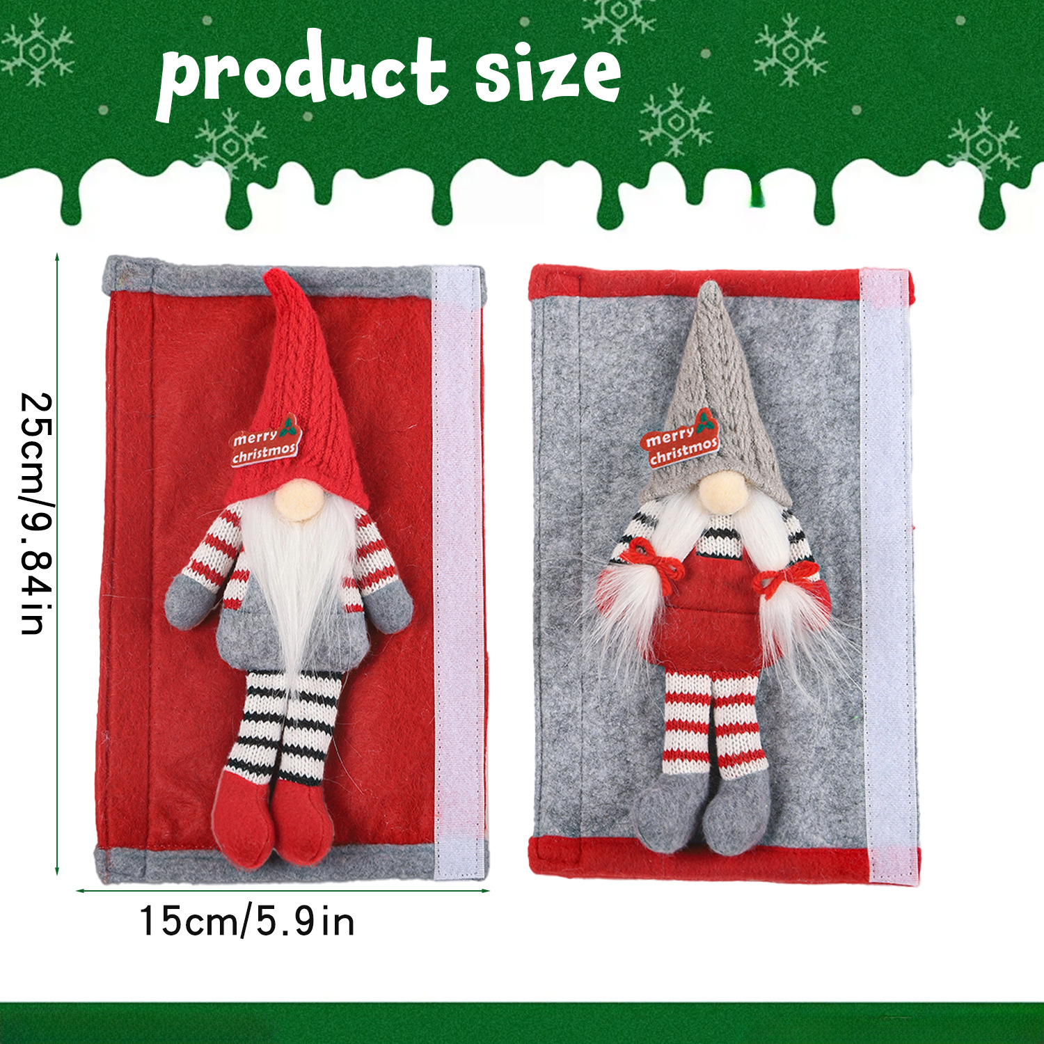 💥LAST DAY SALE 50% OFF💥Christmas Gnome Fridge Door Handle Cover⚡BUY 2 FREE SHIPPING