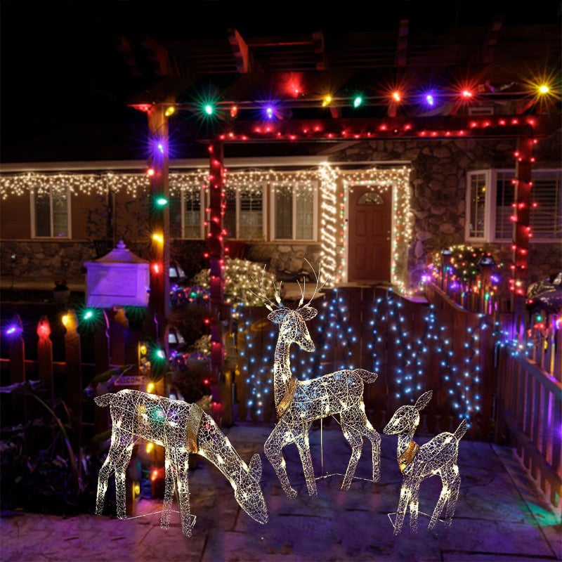 (🌲Early Christmas Sale- 50%) 🎁White Glitter Reindeer Christmas Light