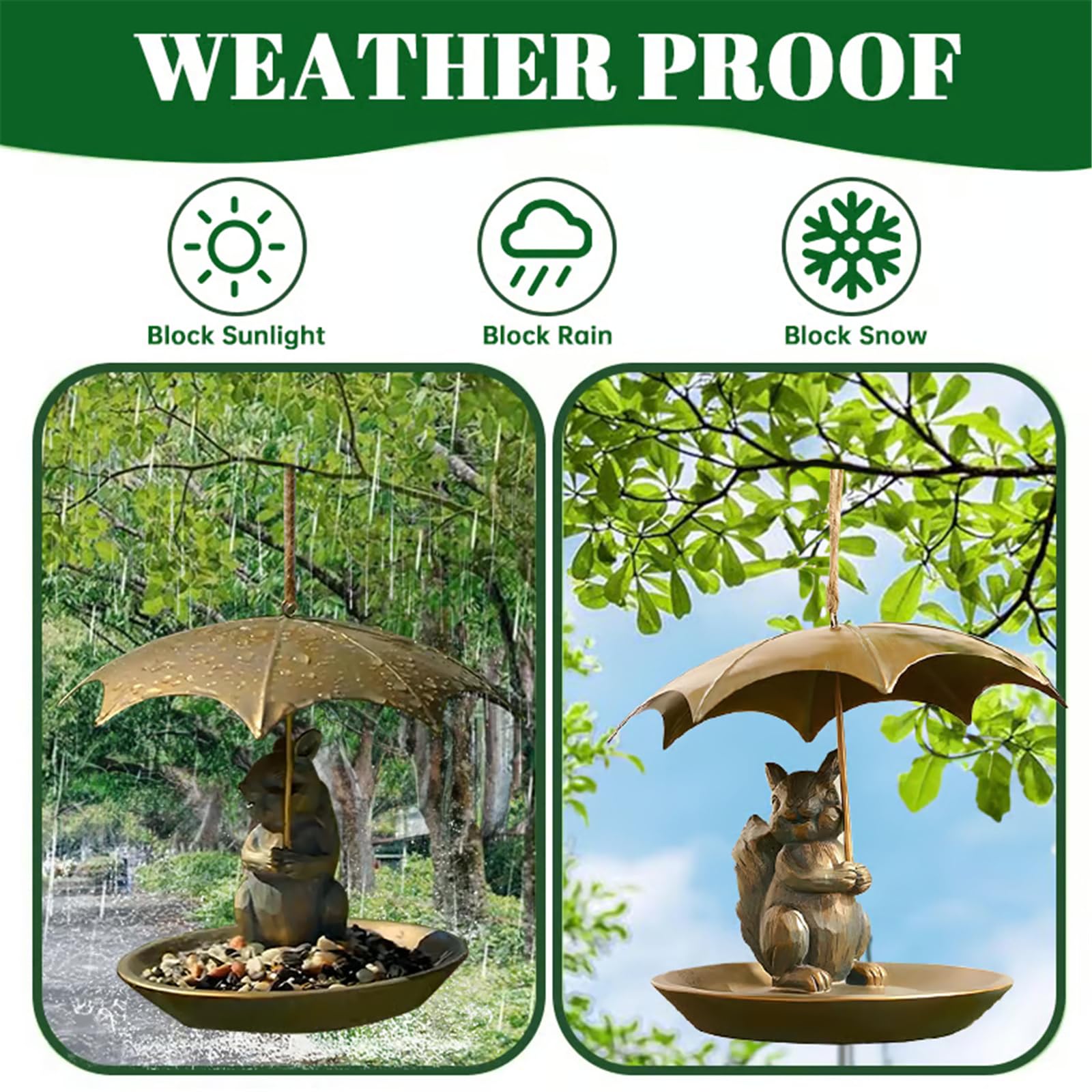 Father's Day Sale 50% Off🐦Girl Next Door Animal Bird Feeder with Umbrella