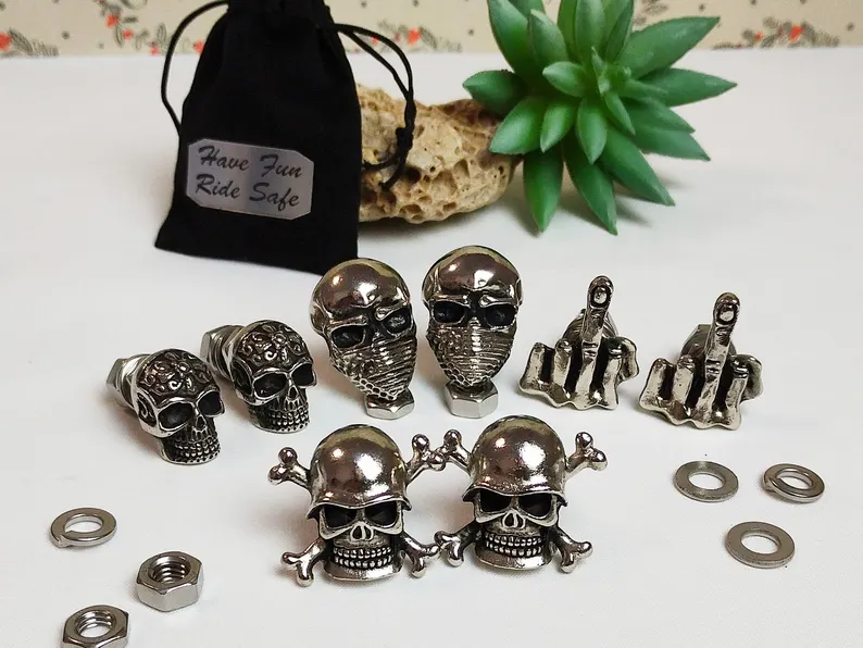 Skull Motorcycle Bolts(2 Pcs)