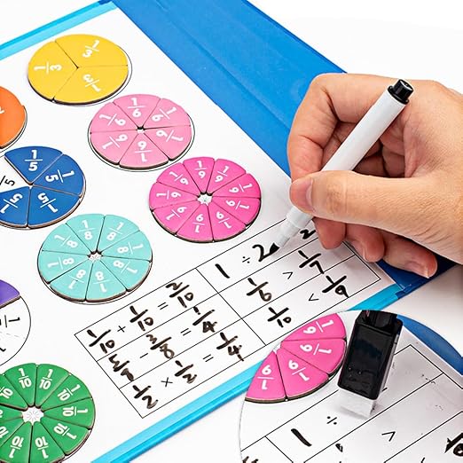 Montessori Magnetic Book Fraction Puzzle For Children