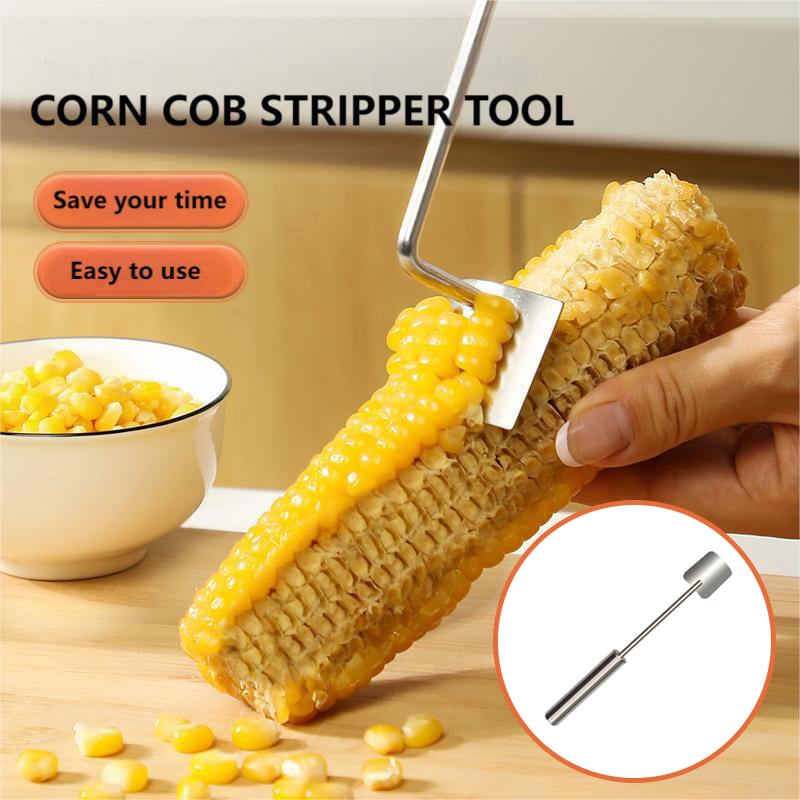 🔥Last Day 50% OFF-  Long Handle Stainless Steel Corn Stripping Tool