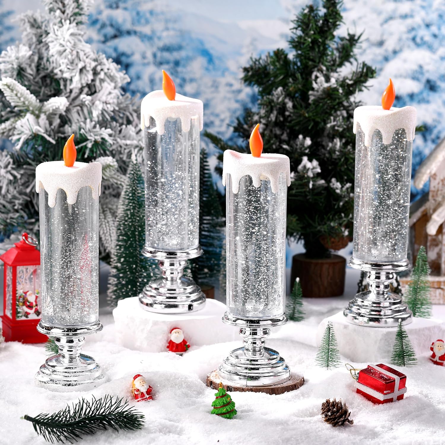 🌲Early Christmas Sale 50% Off🎁LED Christmas Candles With Pedestal, Buy 2 Save 10% OFF & Free Shipping