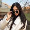 Stylish Rounded Polarized Glasses 1-9 Gears Adjustable Sunglasses with ND Filter Lenses