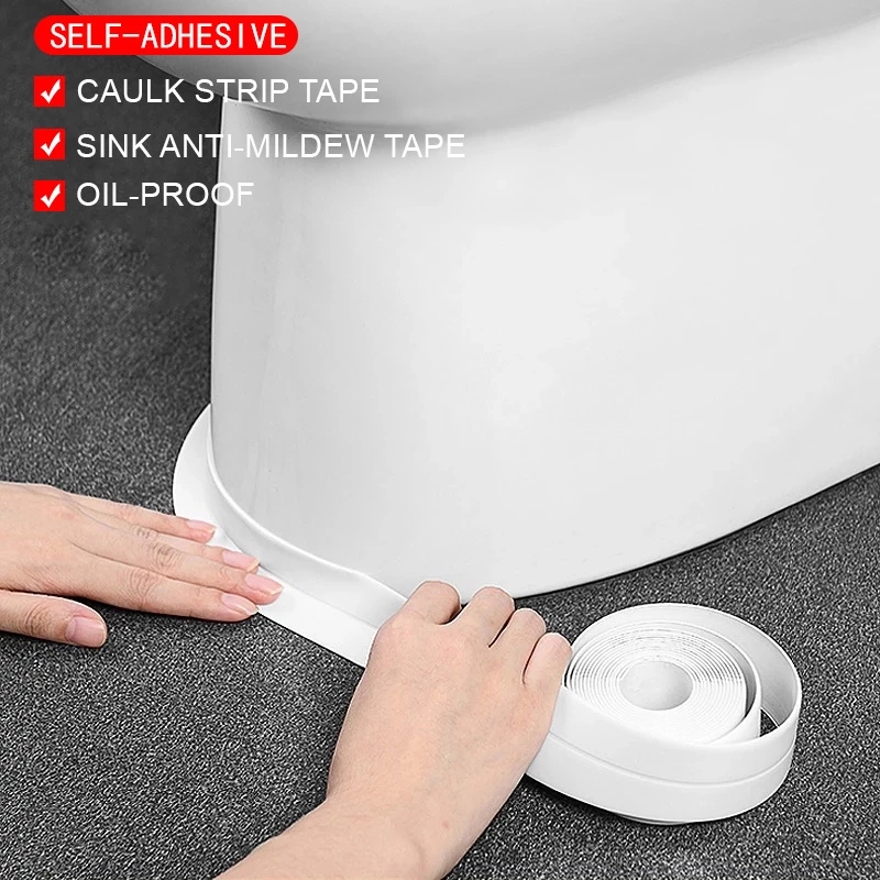 (🌲Hot Sale- SAVE 49% OFF) Caulk Anti-Mildew Tape for Bathtub Kitchen - BUY 3 GET 2 FREE