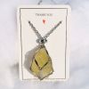 Natural Crystal Net Metal Bamboo Necklace