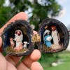 Miniature Handmade Nativity Scene in A Nutshell - Best Christmas Gifts