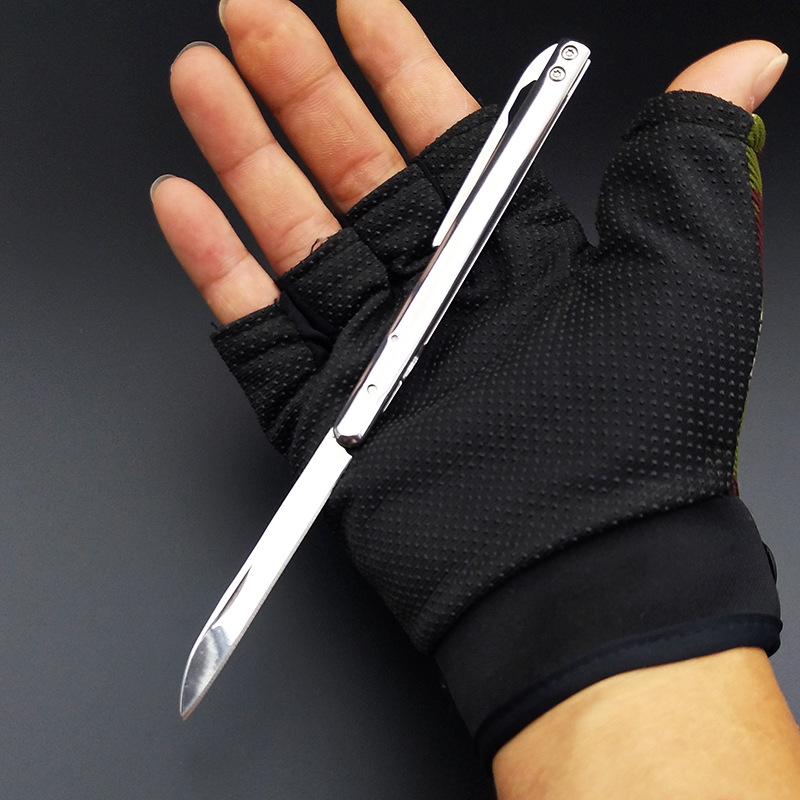 Portable stainless steel folding pen knife