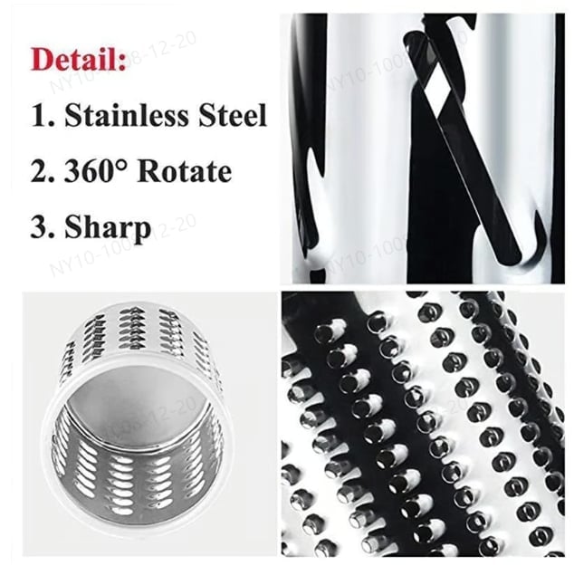 🔥3 in 1 Rotary Cheese Grater Vegetable Slicer