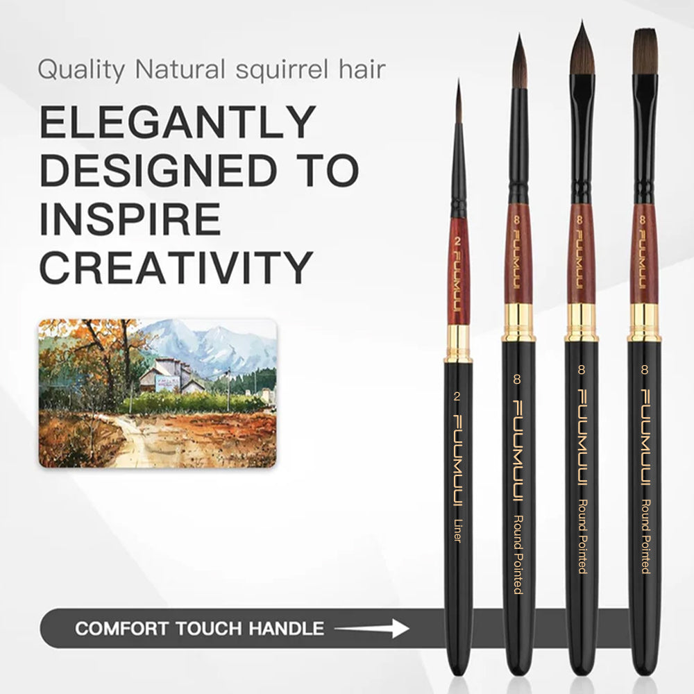 ⏰LAST DAY SALE 50% OFF💥Squirrel Hair Travel Watercolor Brushes Set⚡Buy 2 Free Shipping