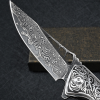 VG10 Damascus Steel Shark Dragon Folding Knife