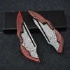 VG10 Slider Damascus Pocket Knife with Exotic Red Sandal Wood Handle