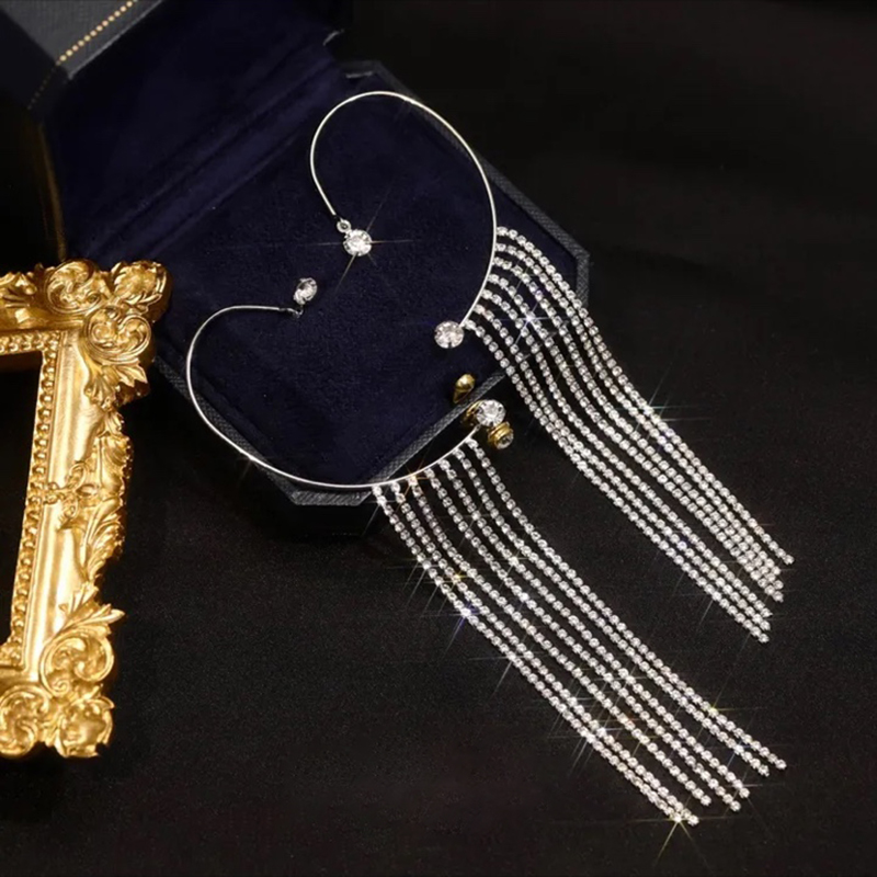 (🎁Women's Day Pre-sale)Sparkling Diamond Tassel Earrings(A pair)-BUY 2 FREE SHIPPING
