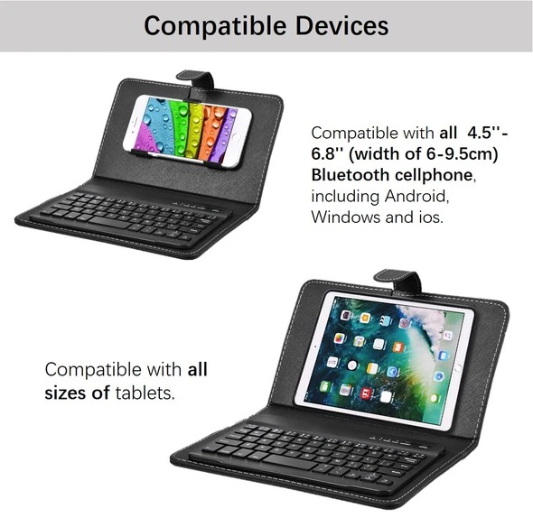 (New Year Promotion-SAVE 48% OFF)Wireless Bluetooth Keyboard With Protective Cover