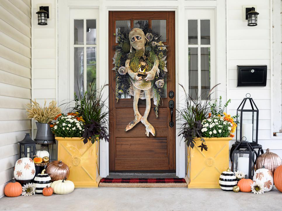 🎃PRE-SALE💀Mummy Halloween Wreath