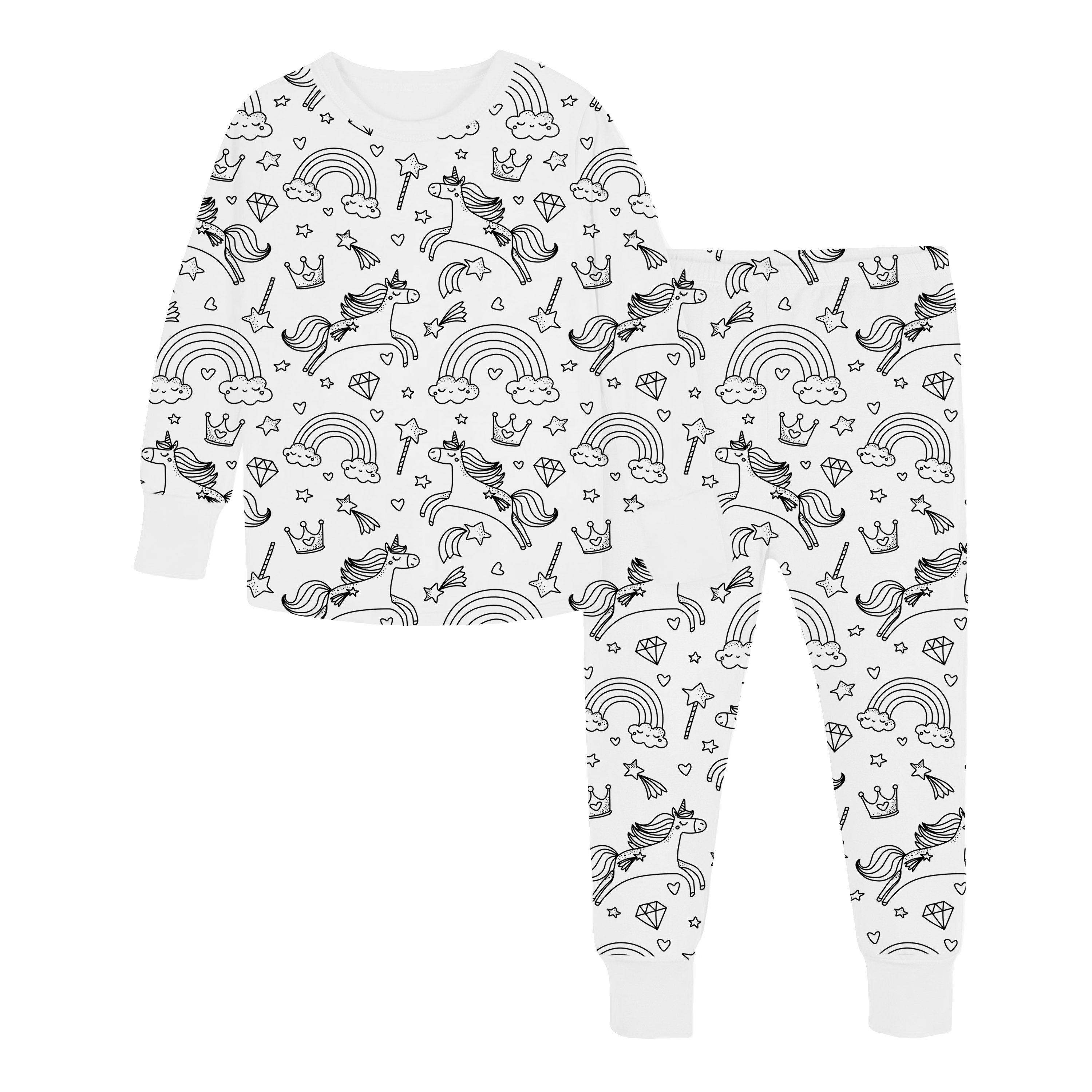 🎁TikTok Last Day Sale - 70% OFF🎨Kids colouring pajama sets with markers