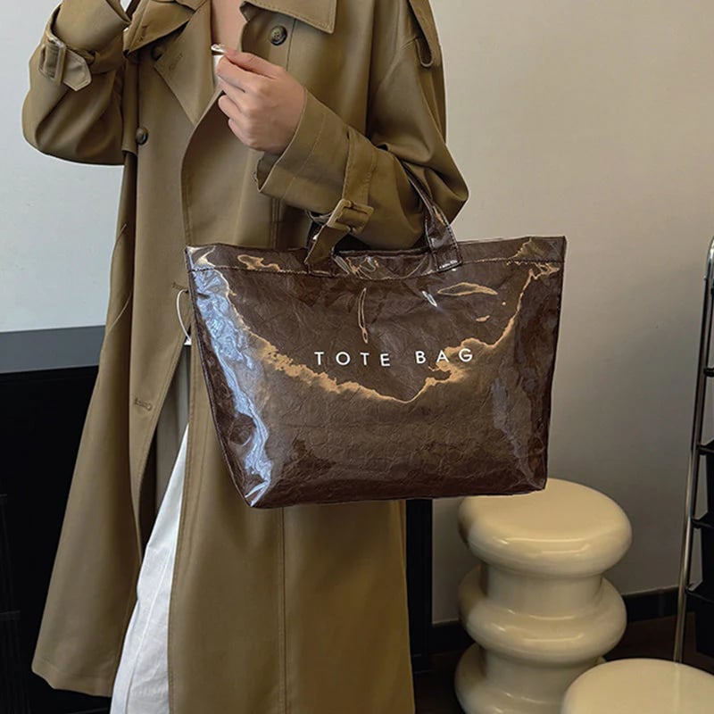🔥Damen-Einkaufstasche mit Buchstaben-Print👜