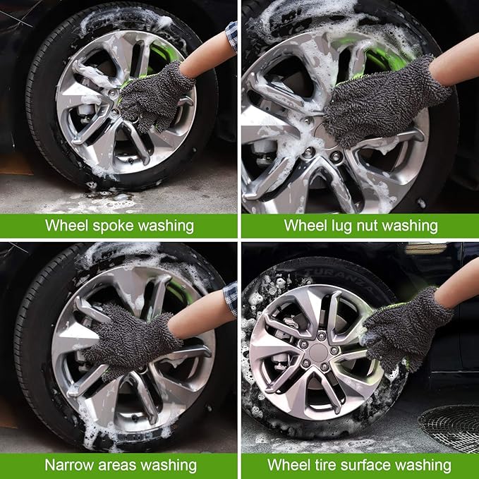 🔥Last Day 50% OFF- Double-sided Five-finger Car Wash Gloves