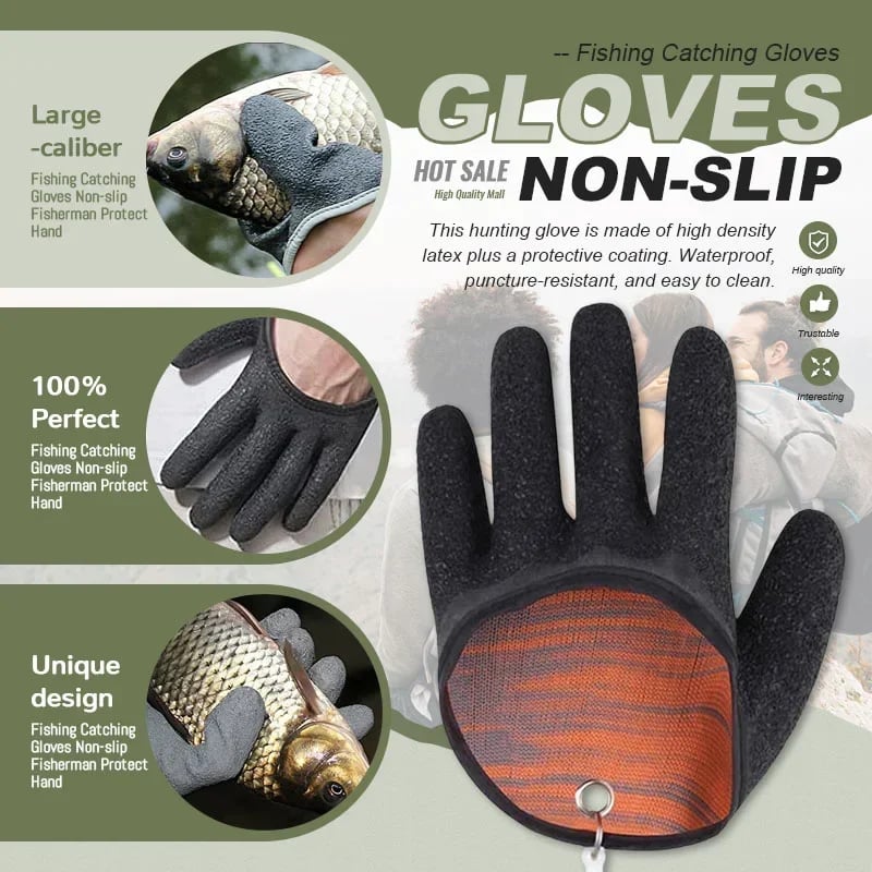 Fish catching gloves Catch Fish Gloves Skidproof Fishing Gloves