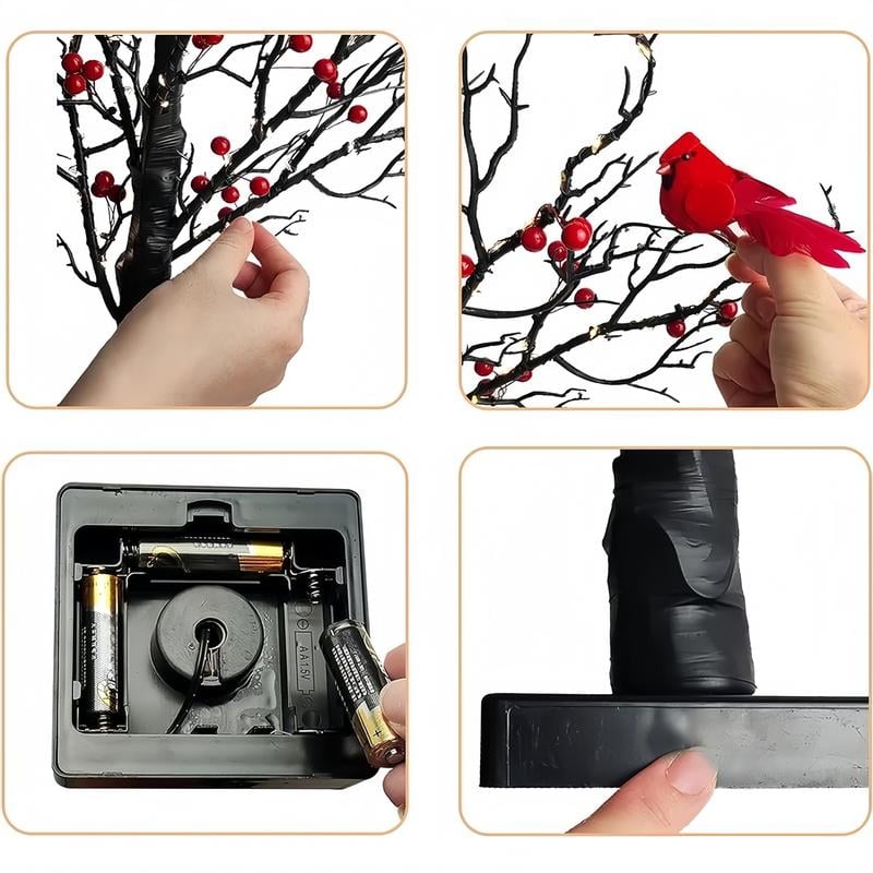 🎄TikTok Christmas Sale -70% OFF🐦Vintage Glowing Tree with Cardinals