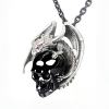 🔥LAST DAY 50% OFF🐉💀Necklace of Amethyst & Silver Carved Crystal Skull⚡BUY 4 FREE SHIPPING