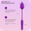 Purple Rose Toy Rotating Pearls Telescopic Tongue-licking Vibrator