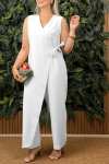 🔥Hot Sale 49% OFF🔥 - Women's Casual V-neck Cross Strap Jumpsuit