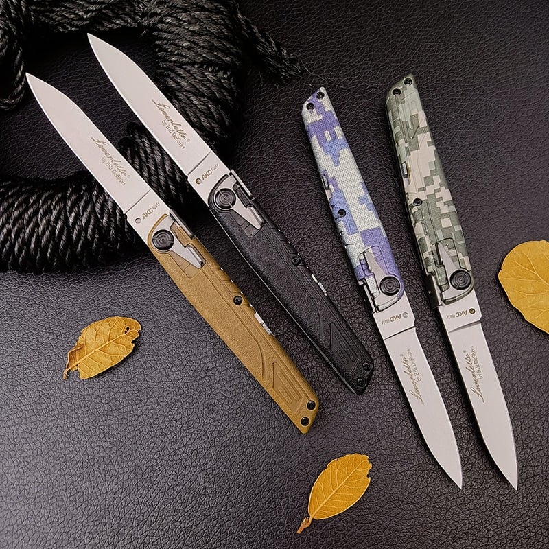 Outdoor high hardness wilderness survival hiking portable folding knife