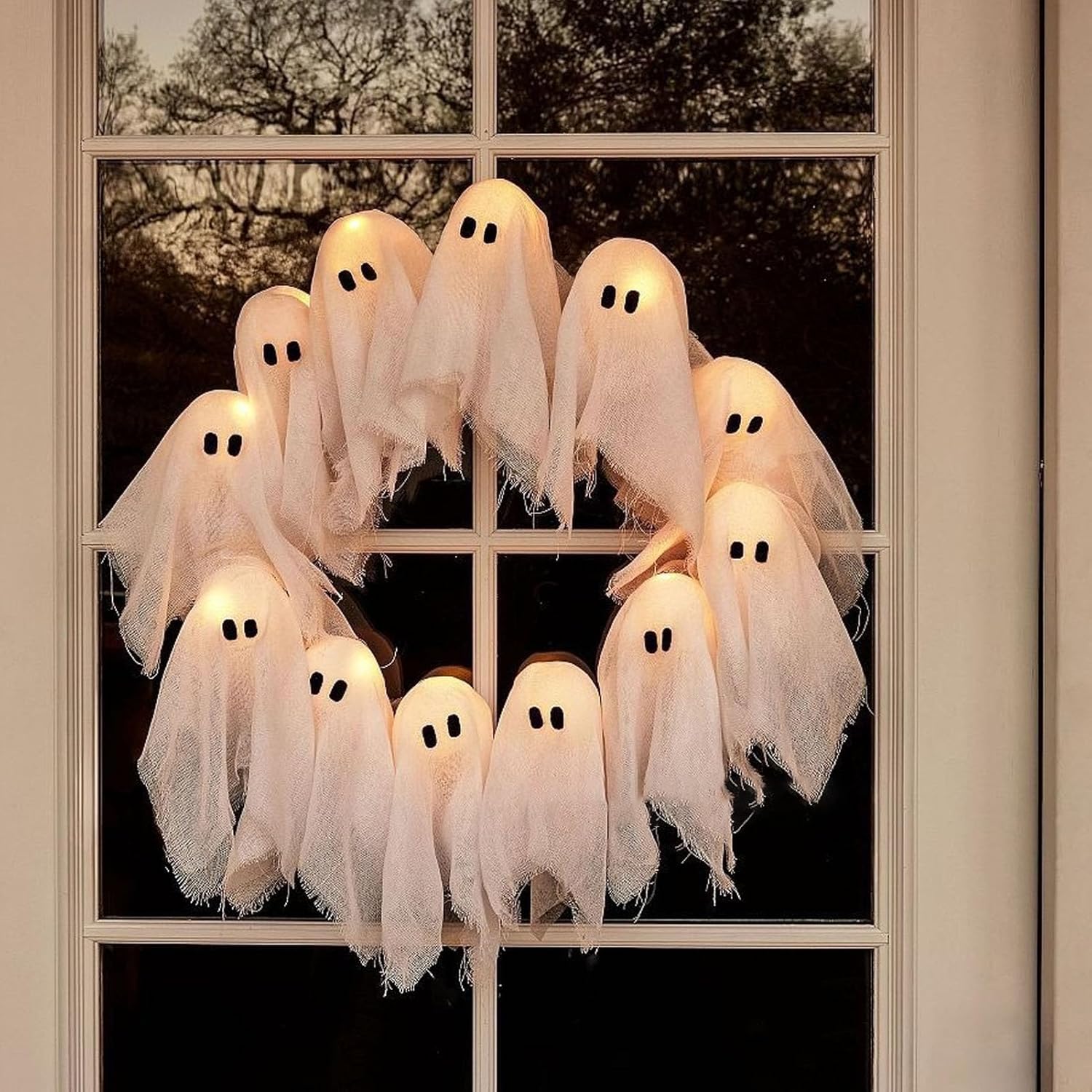 ⏰LAST DAY SALE 50% OFF👻Light-Up Ghost Crew Wreath