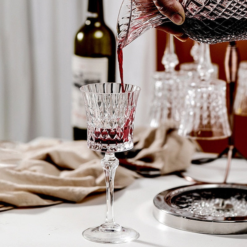 Serene Soirée Diamond Wine Glasses