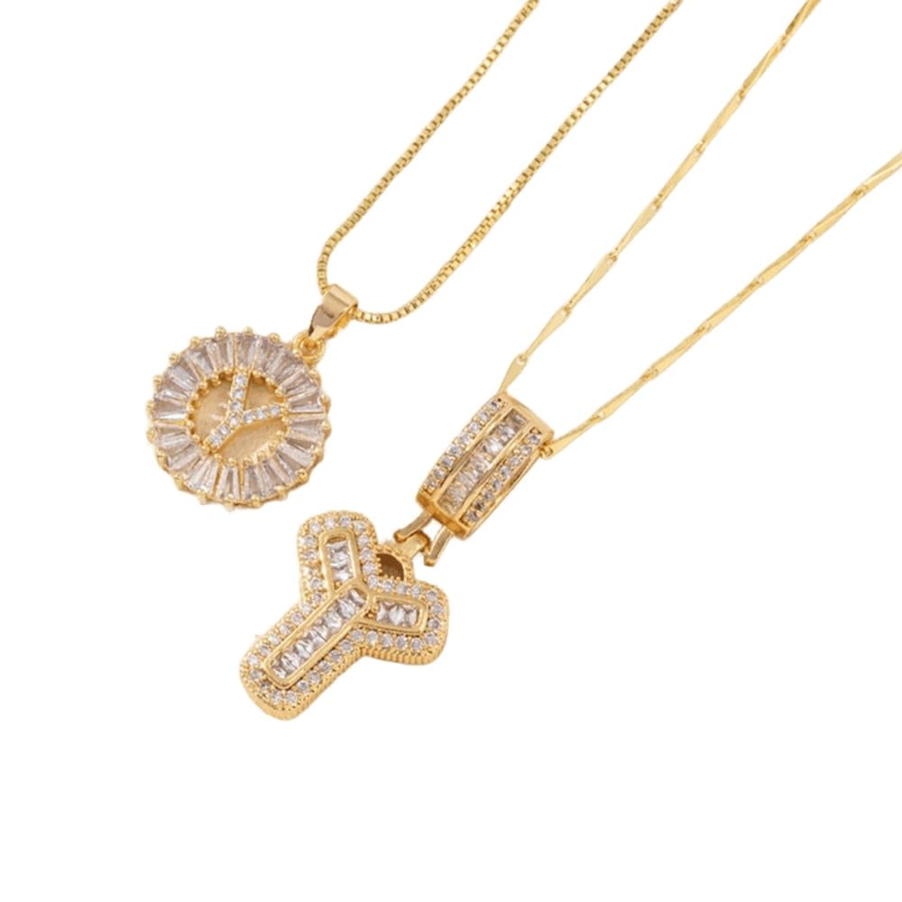 [LAST DAY 49% OFF]  🔥Initial Letter Pendant Necklaces - 2 Pack