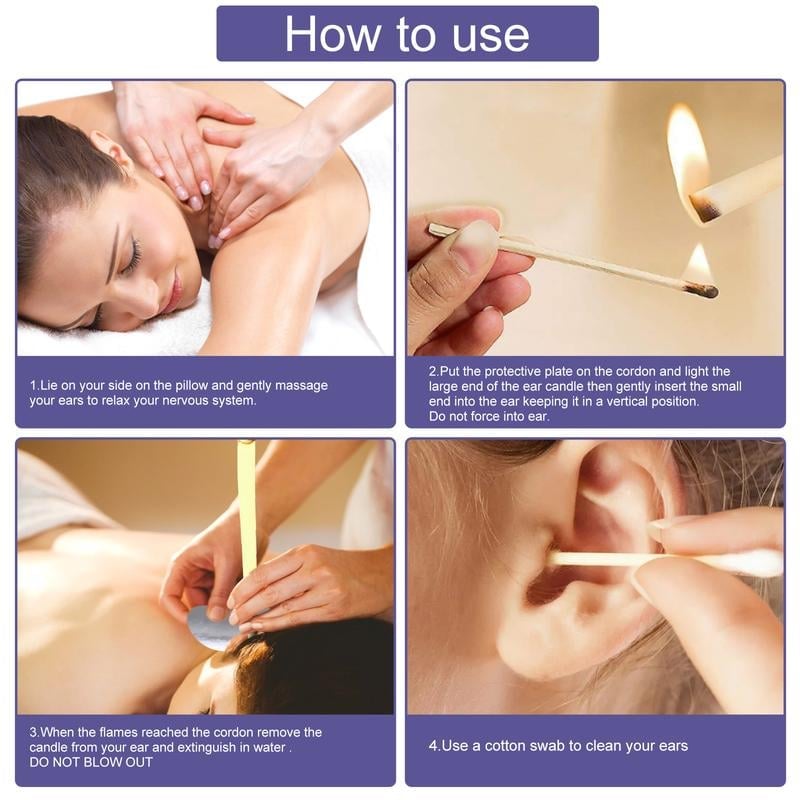 Ear Candle Set (16 Pcs) 🕯️ – Natural Paraffin in 8 Calming Scents for Relaxation & Stress Relief