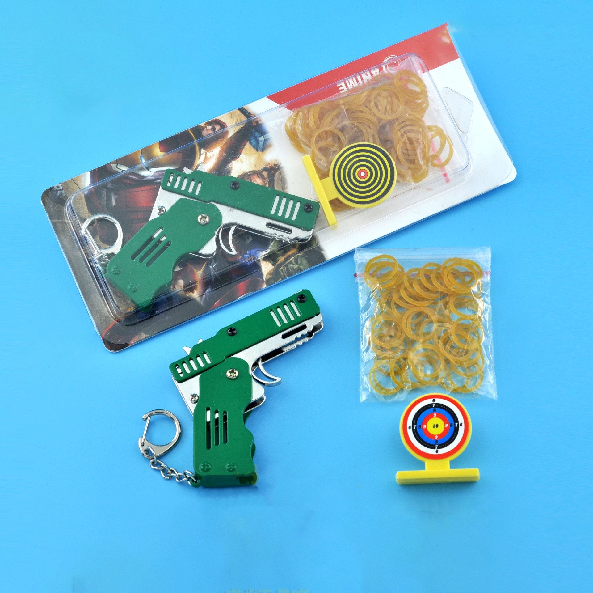 🔥Limited Time Sale 48% OFF🎉Folding Rubber Band Gun Toy Keychain(Buy 3 get extra 20% off)