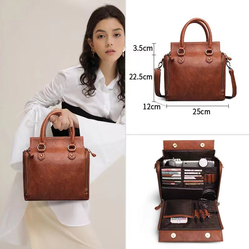 🔥Last Day Promotion 50% OFF🔥Large Capacity Multifunction Leather Bag