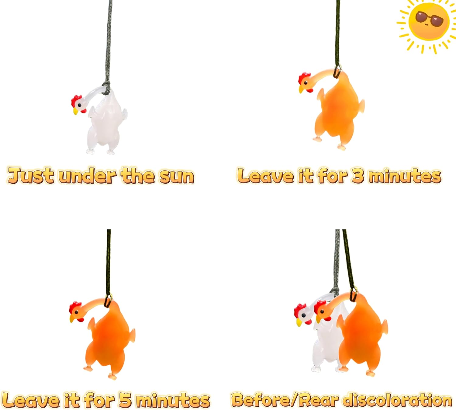 ⏰LAST DAY SALE 50% OFF💥Uv Color-Changing Chicken Pendant⚡Buy 2 Get 2 Free