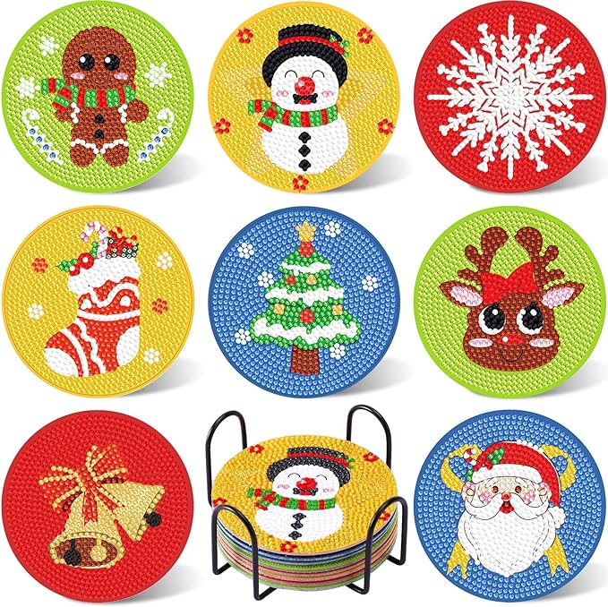 🎄Early Christmas Sale 50% OFF 🎄DIY Special Shaped Diamond Painting Coaster🎅Buy 2 Free Shipping